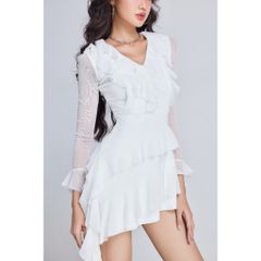 Đầm Nữ Ôm Body Tay Dài Phối Tua Rua Hot Trend - FELIE DRESS - GOÛT DE JUN