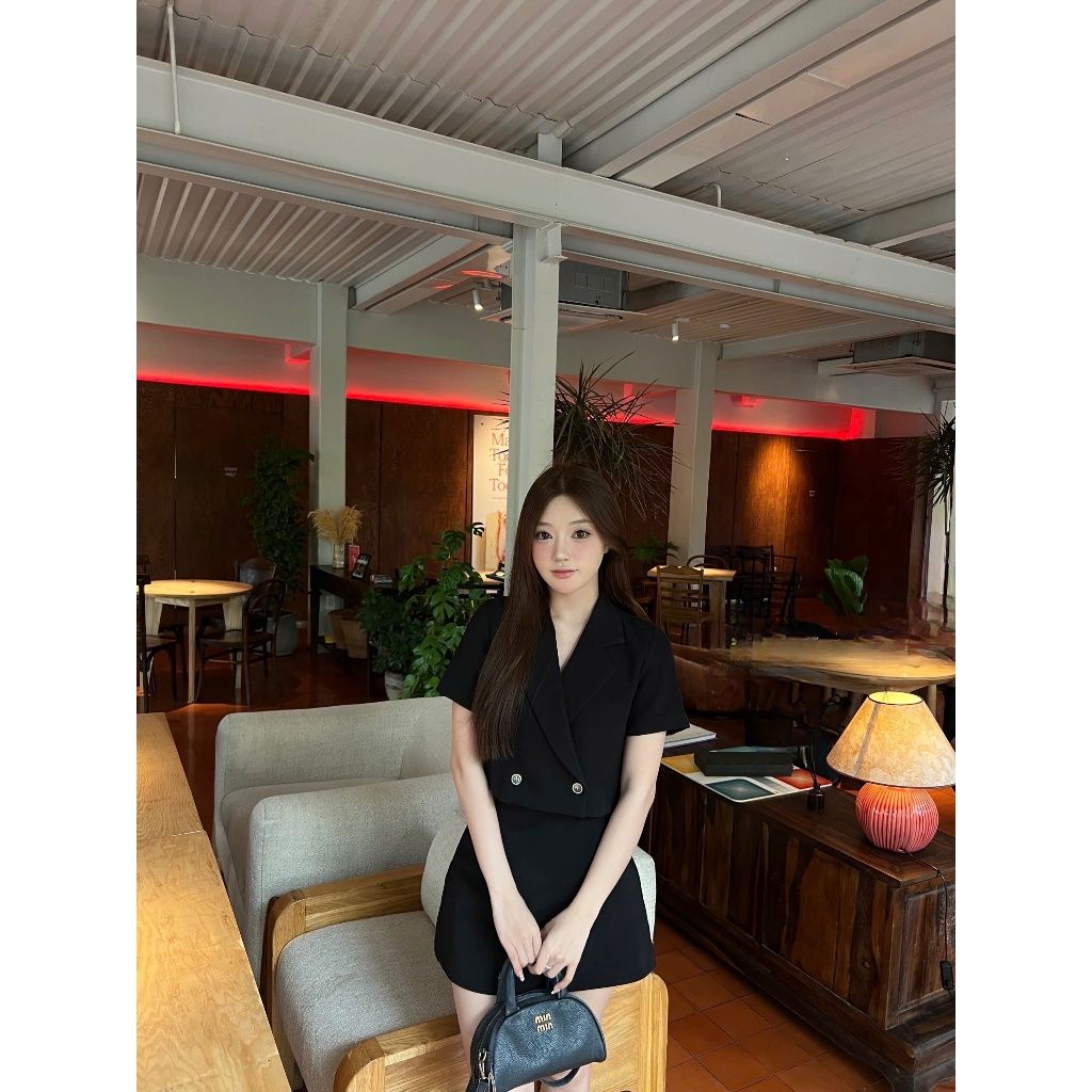Set Áo Vest Croptop Phối Chân Váy Chữ A Basic Công Sở (bán lẻ) - PAMPI SET - GOÛT DE JUN