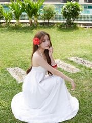 Đầm Nữ HIYOR Maxi Đi Biển Mùa Hè Hở Lưng GOÛT DE JUN