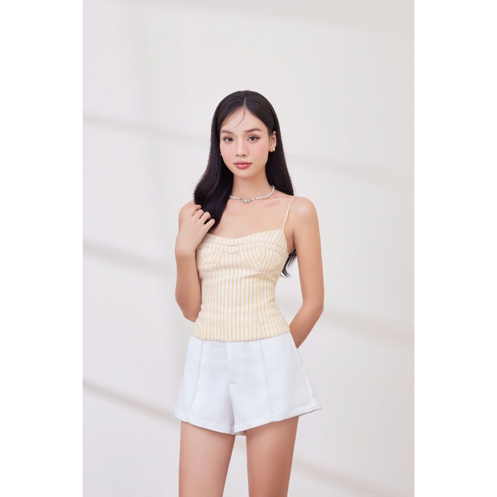 Áo Kiểu Nữ Thiết Kế Hai Dây Viền Ren Basic Sexy  - HAMED TOP - GOÛT DE JUN