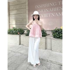 Áo hai dây nữ babydoll họa tiết hoa nổi - RONA TOP - GOÛT DE JUN