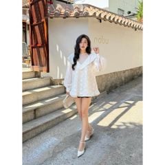Áo Nữ Babydoll Tay Dài Bồng Nữ Tính Thanh Lịch - FERNA TOP - GOÛT DE JUN