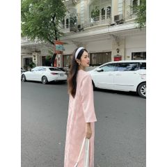 Áo Dài Nữ Truyền Thống Freesize Vân Hoa Nổi (không kèm quần) - KHÁNH YÊN - GOÛT DE JUN