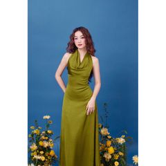 Đầm Lụa Nữ Dự Tiệc Cổ Đổ Hở Lưng Dáng Dài Sang Trọng - FIORI DRESS - GOÛT DE JUN