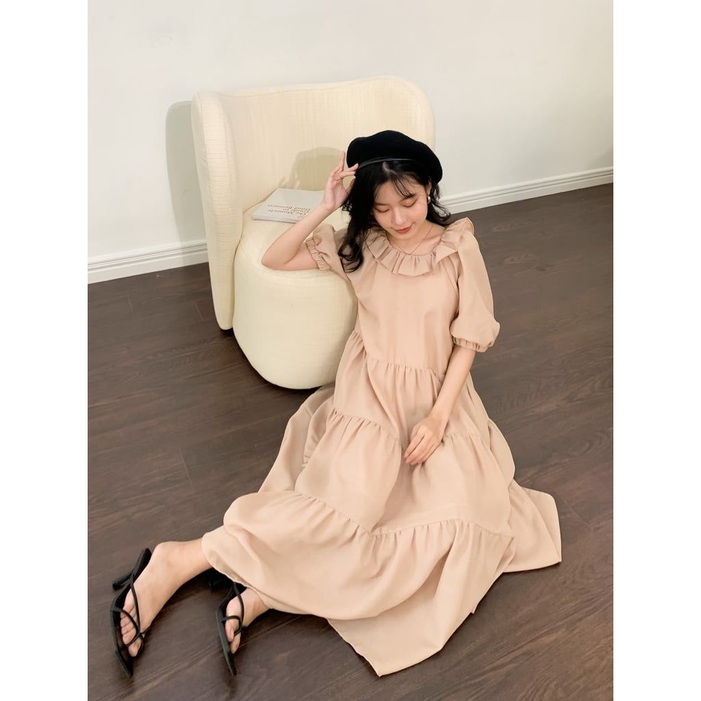 GOÛT DE JUN - Đầm freesize cổ bèo - Roony Dress