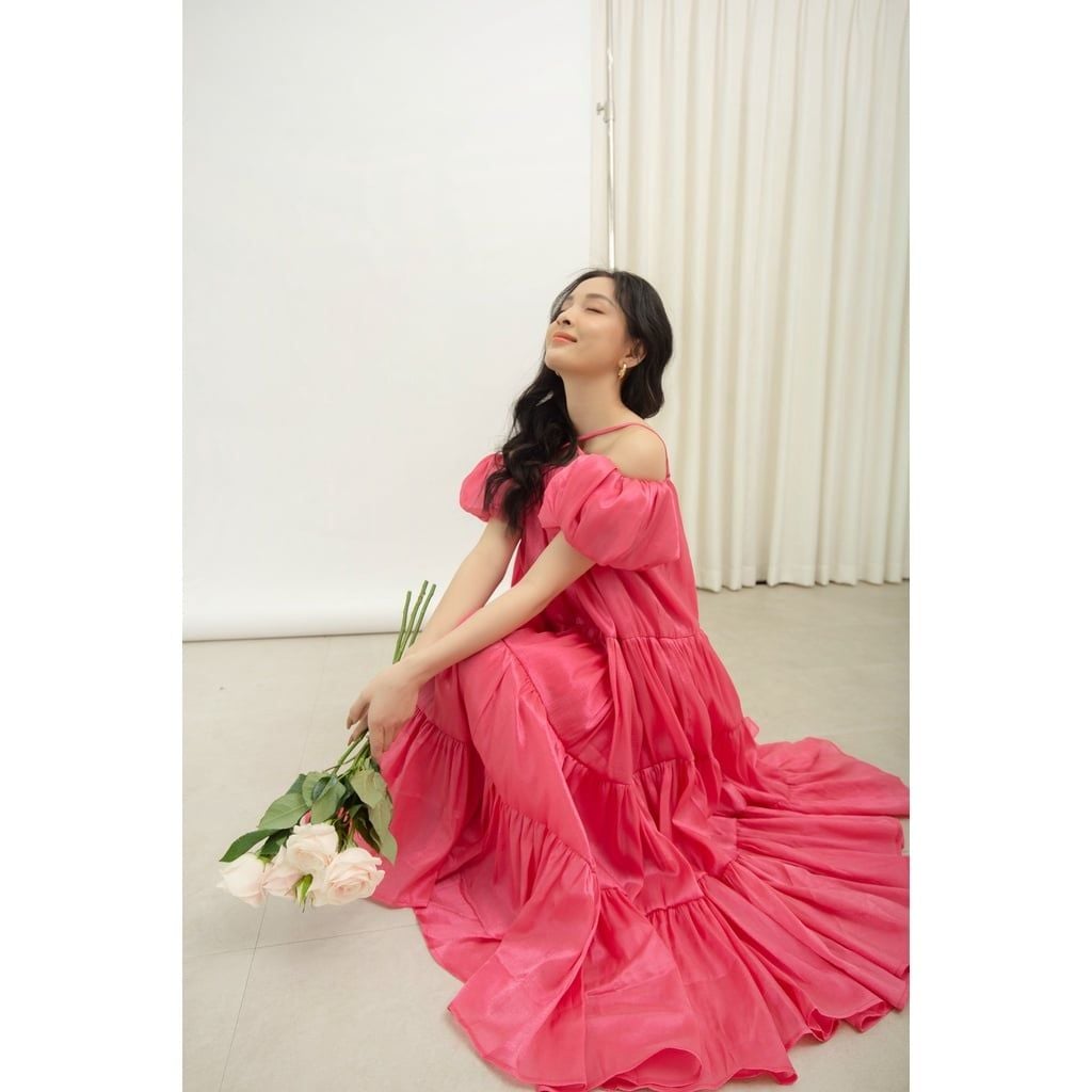 Váy Maxi Hồng Trễ Vai Dáng Dài Siêu Xinh COBIE DRESS - GOÛT DE JUN