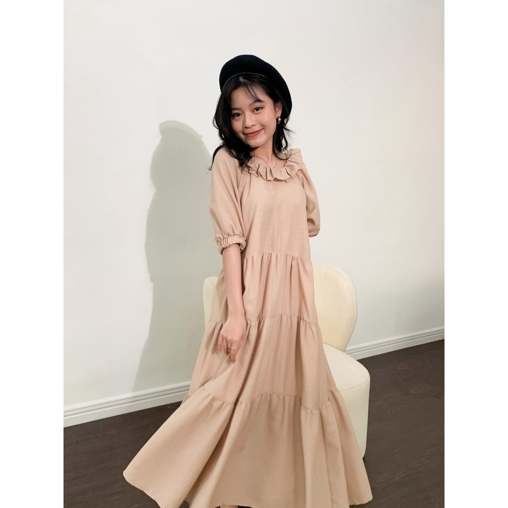 GOÛT DE JUN - Đầm freesize cổ bèo - Roony Dress