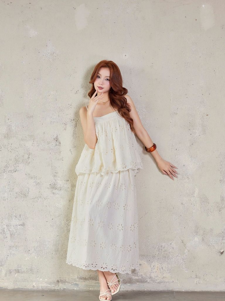 (BÁN LẺ) Set Nữ GRAZIE  2 Dây Vải Gấm Dịu Dàng Nữ Tính GOÛT DE JUN