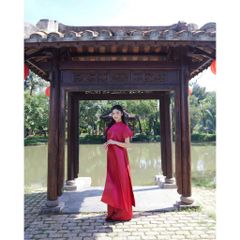 Áo Dài Nữ Tay Phồng Chất Liệu Organza Dễ Thương (Không kèm quần) - MỘC SƯƠNG  - GOÛT DE JUN