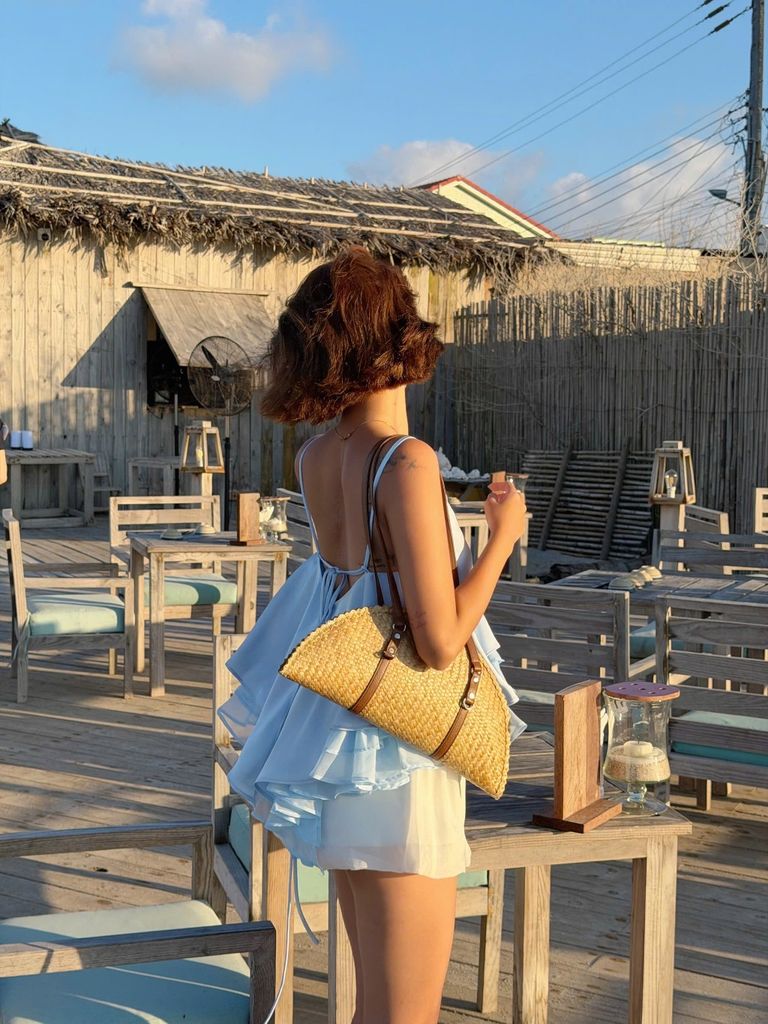 Áo Lụa Nữ NOMES Hai Dây Mùa Hè Phối Tầng Nữ Tính GOÛT DE JUN