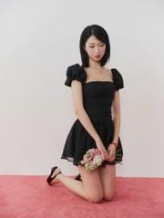 Đầm Nữ FREYNA Dự Tiệc Tay Phồng Nhún Eo Form Ngắn GOÛT DE JUN