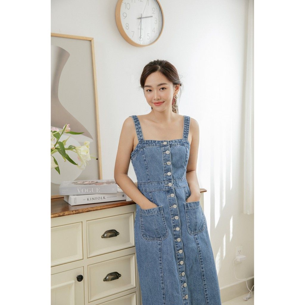 Đầm jeans dáng suông Goût De Jun JAPYP DRESS