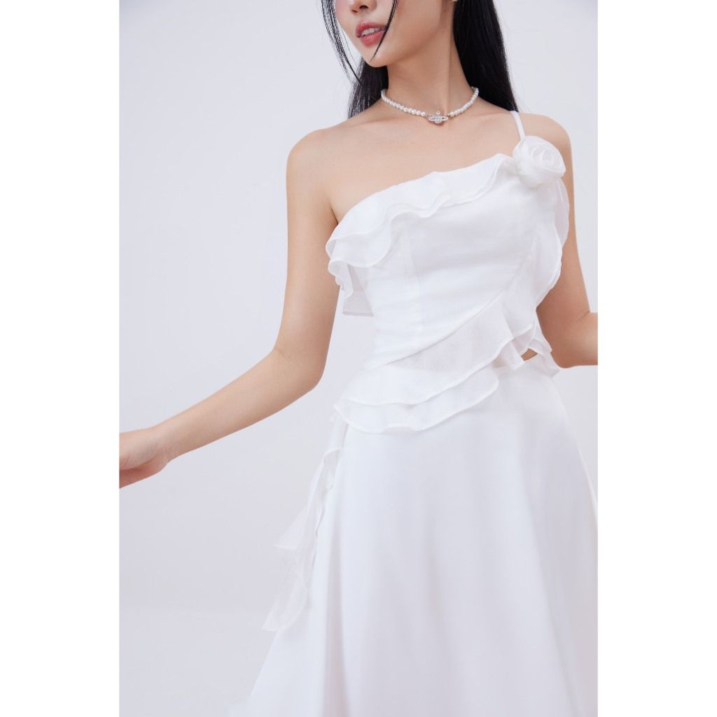 Áo Croptop Nữ Lệch Vai Phói Tua Rua Bánh Bèo - PAMIN TOP - GOÛT DE JUN