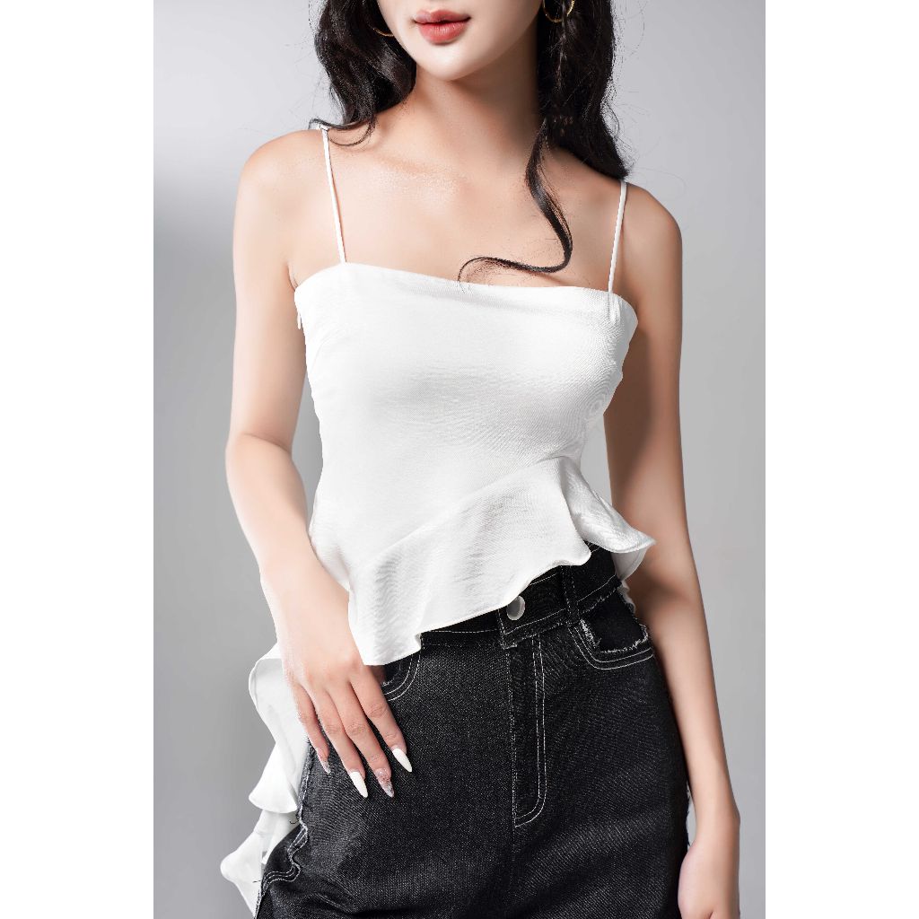 Áo Nữ Hai Dây Phối Tua Rua Thời Trang - Eira Top - GOÛT DE JUN