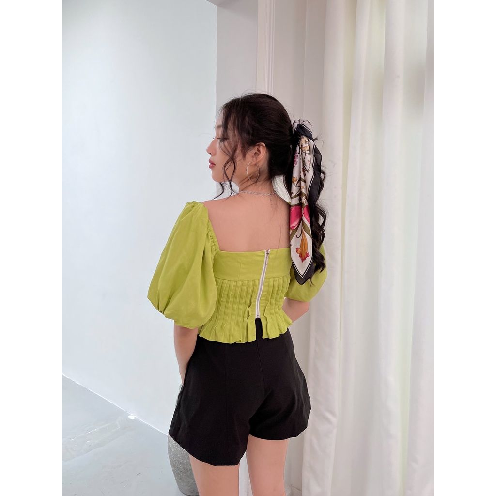 GOÛT DE JUN - Áo Croptop may chiết eo - Miyo Top