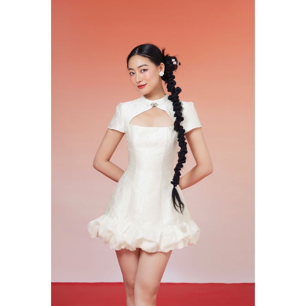 Đầm Sườn Xám Dáng Ngắn Thiết Kế Đuôi Cá Dành Cho Nữ - PENIE DRESS -GOÛT DE JUN