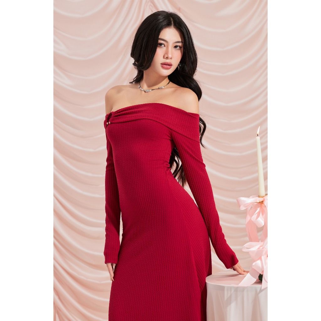 Đầm Body Nữ Trễ Vai Tôn Dáng Form Dài - RAZIN DRESS - GOÛT DE JUN