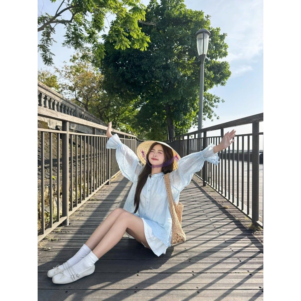 Áo Babydoll Nữ Cổ Trụ Viền Bèo Bo Tay Siêu Xinh - TAWON TOP - GOÛT DE JUN