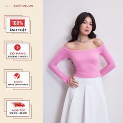 Áo Nữ Dài Tay Trễ Vai Nữ Tính Basic Dễ Phối Đồ  - DISA TOP - GOÛT DE JUN