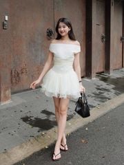 Đầm Nữ TIMIE Chiết Eo Dáng Xòe Sang Trọng GOÛT DE JUN