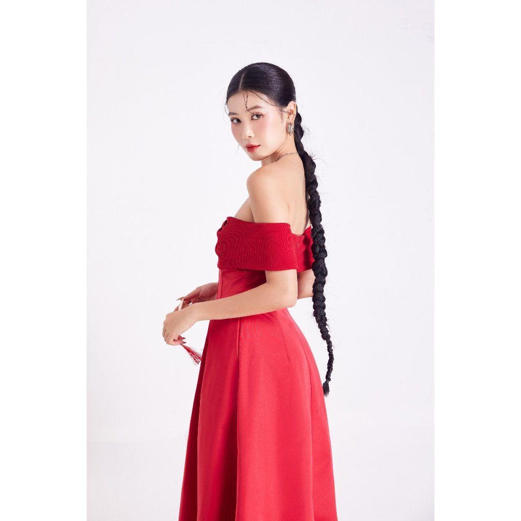 Đầm Nữ  Dự Tiệc Thiết Kế Trễ Vai Dáng Xòe Sang Trọng - RADIN DRESS - GOÛT DE JUN