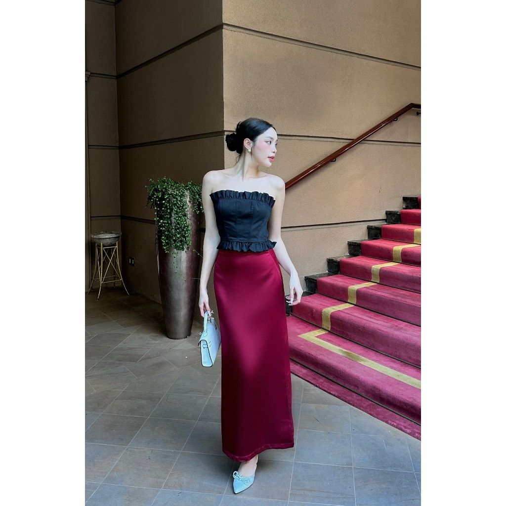 Chân Váy Nữ Dáng Dài Basic - RULLA SKIRT - GOÛT DE JUN