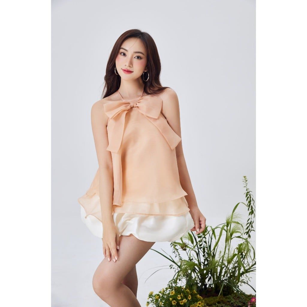 Áo Kiểu Nữ Cổ Yếm Voan Lụa Xinh Xắn - FIERY TOP -  GOÛT DE JUN