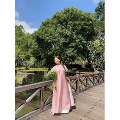 Áo Dài Nữ Tay Phồng Chất Liệu Organza Dễ Thương (Không kèm quần) - MỘC SƯƠNG  - GOÛT DE JUN