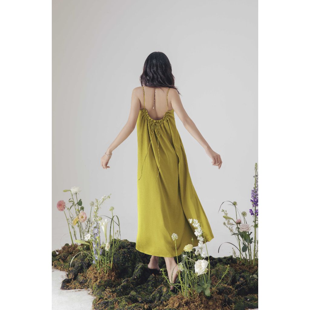 Đầm Lụa Hai Dây Dáng Dài Maxi Trơn RYDA DRESS - GOÛT DE JUN