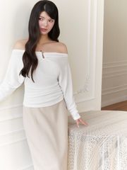 Gout De Jun Chân Váy Nữ Dáng Dài Cạp Cao Chât Linen KOFER Chân Váy Công Sở Thanh Lịch FGKA2607092
