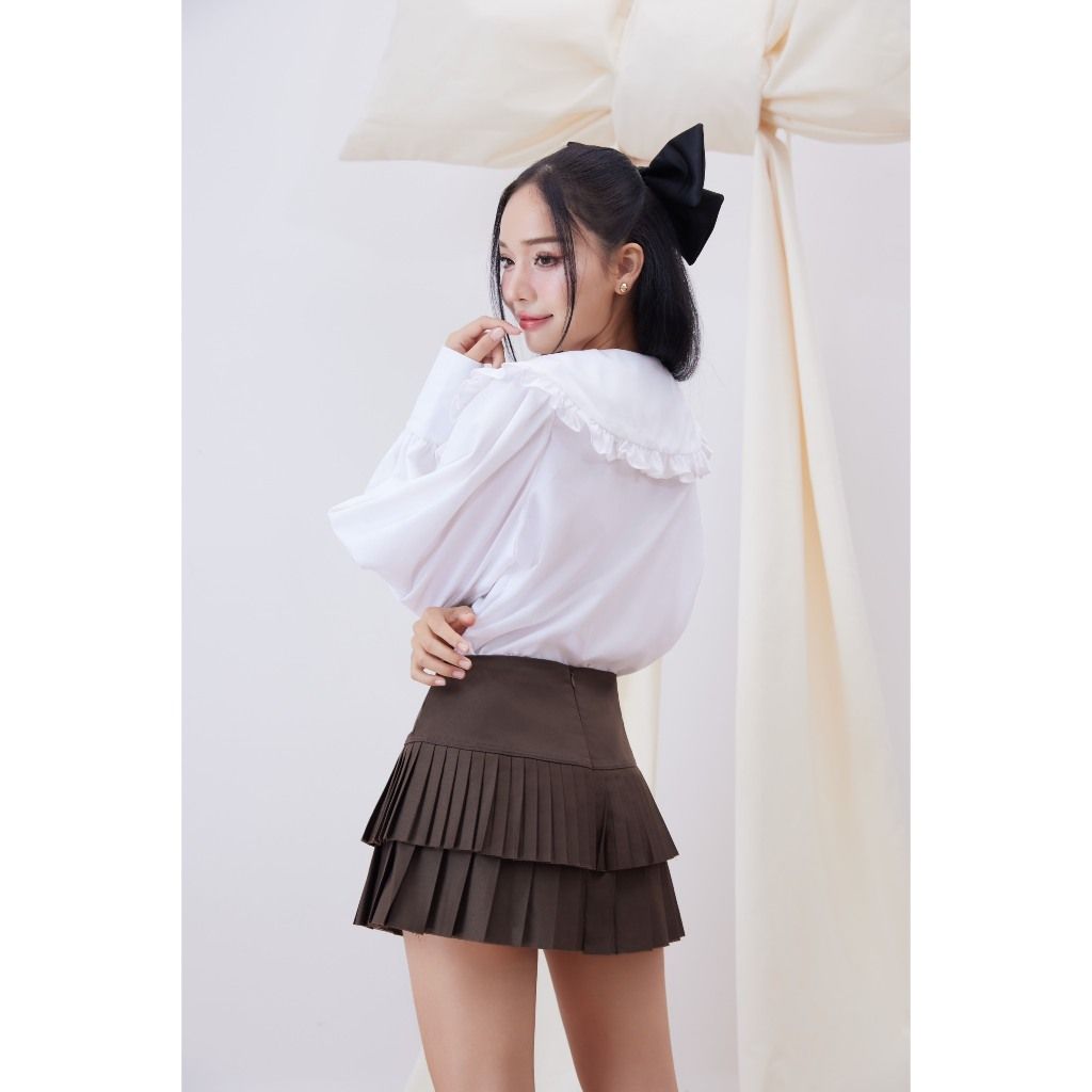 Áo Sơ Mi Tay Phồng Cổ Bèo Tiểu Thư - MAYBI SHIRT - GOÛT DE JUN