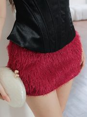 Chân Váy Nữ MEGUR SKIRT Phối Lông Lấp Lánh Mùa Lễ Hội GOUT DE JUN