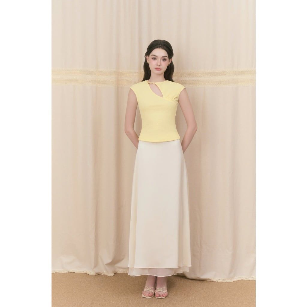 Chân Váy Nữ NAGEL SKIRT Form Dài 2 Tầng Thanh Lịch GOUT DE JUN
