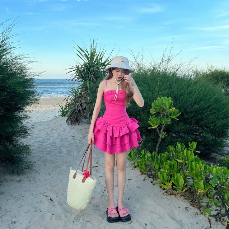 Đầm Nữ Hai Dây Xếp Tầng LONA DRESS - GOÛT DE JUN
