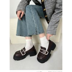 Giày Da Thời Trang Phong Cách Vintage cho Nữ (size lớn - nên lùi 1 size)- GOÛT DE JUN