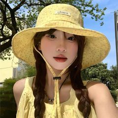Mũ Vành Nữ Che Nắng Màu Sắc Caro Hoa Nhí Xuân Hè Đi Biển Nổi Bật - GOÛT DE JUN