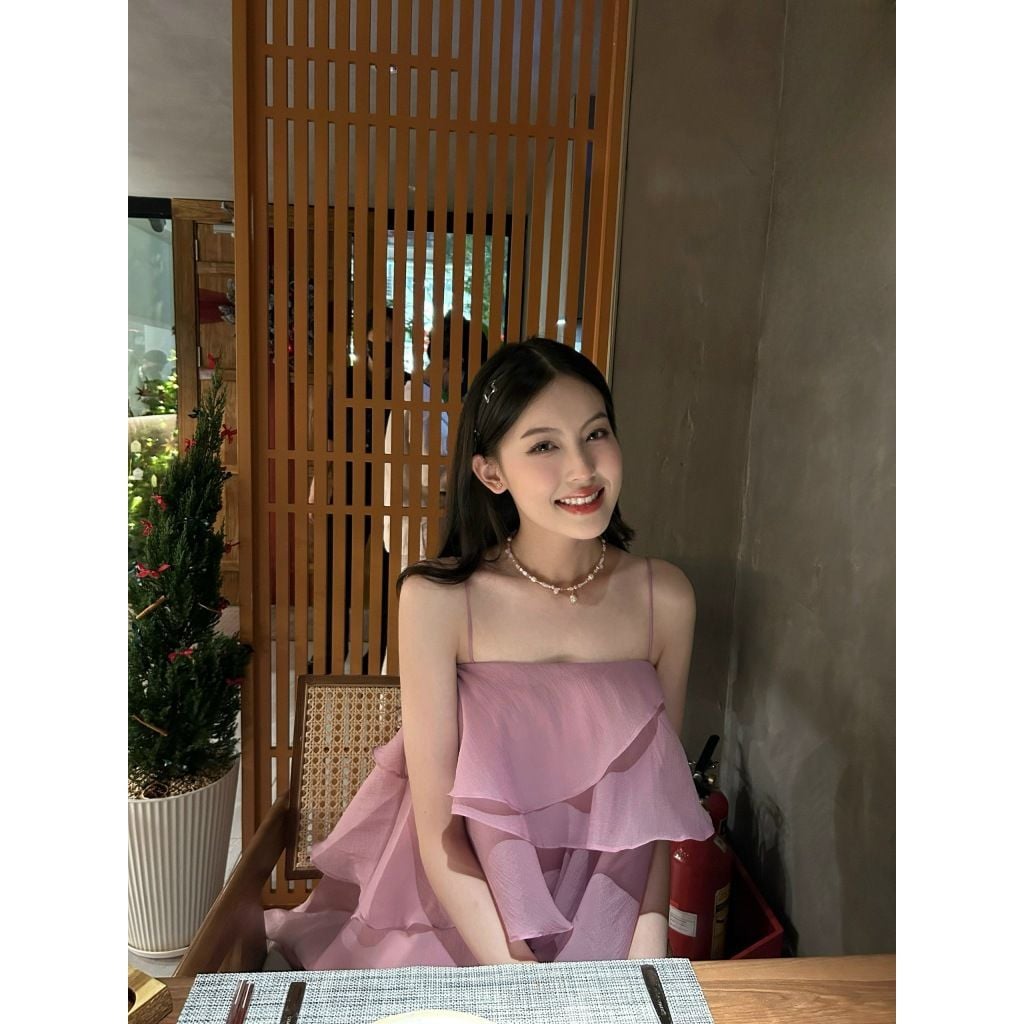 Đầm Nữ Hai Dây Xếp Tầng Bánh Bèo - MONO DRESS - GOÛT DE JUN