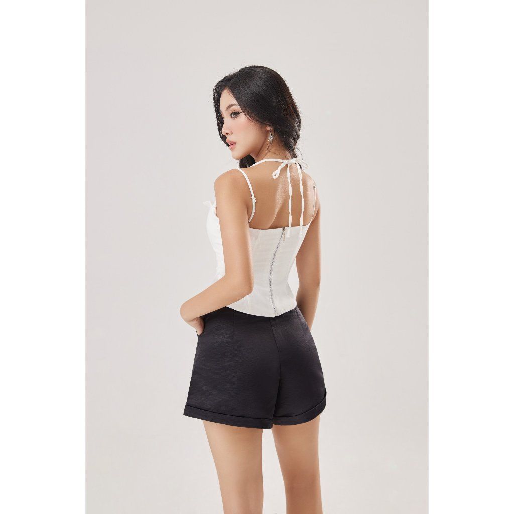 Áo Hai Dây Trơn Thiết Kế Dây Đan Chéo Thời Trang Dành Cho Nữ - CILIA TOP - GOÛT DE JUN