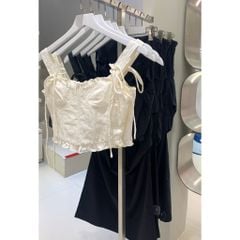 Áo Croptop Corset Ôm Dáng Phối Ren Thời Trang- FIRE TOP - GOÛT DE JUN