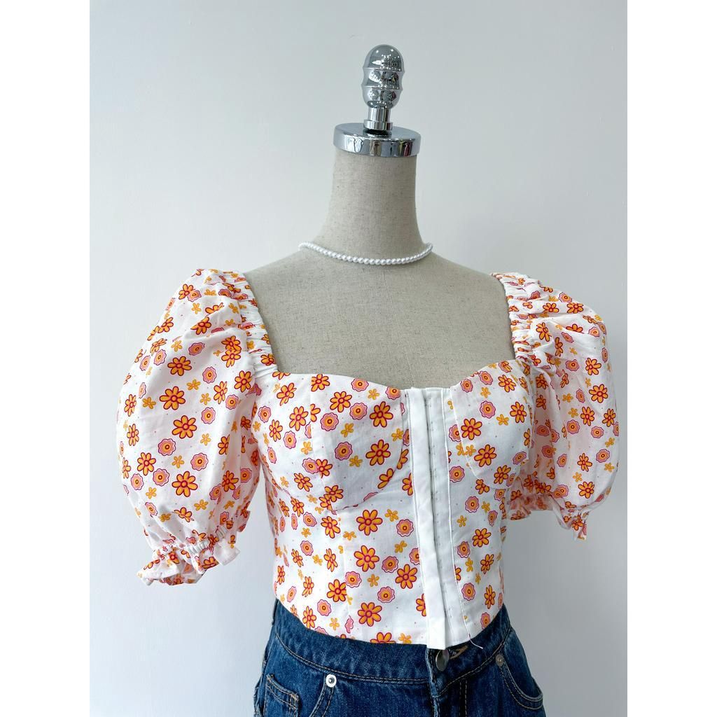 Áo Croptop Tay Phồng Tôn Dáng  - BONCA TOP - GOÛT DE JUN