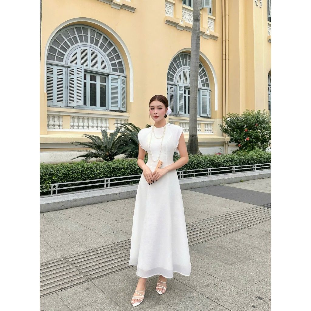 Đầm Nữ Cánh Dơi Chiết Eo Dáng Dài Dịu Dàng Nữ Tính -MAGGIE DRESS - GOÛT DE JUN