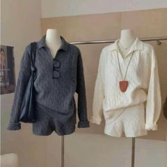 Set Len Tay Dài Dáng Rộng Phong Cách Hàn Quốc Thời Trang Thu Đông Dành Cho Nữ - HAPER SET- GOÛT DE JUN