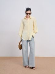Quần Jeans Nữ FINRIC Wash Ống Suông Basic GOUT DE JUN