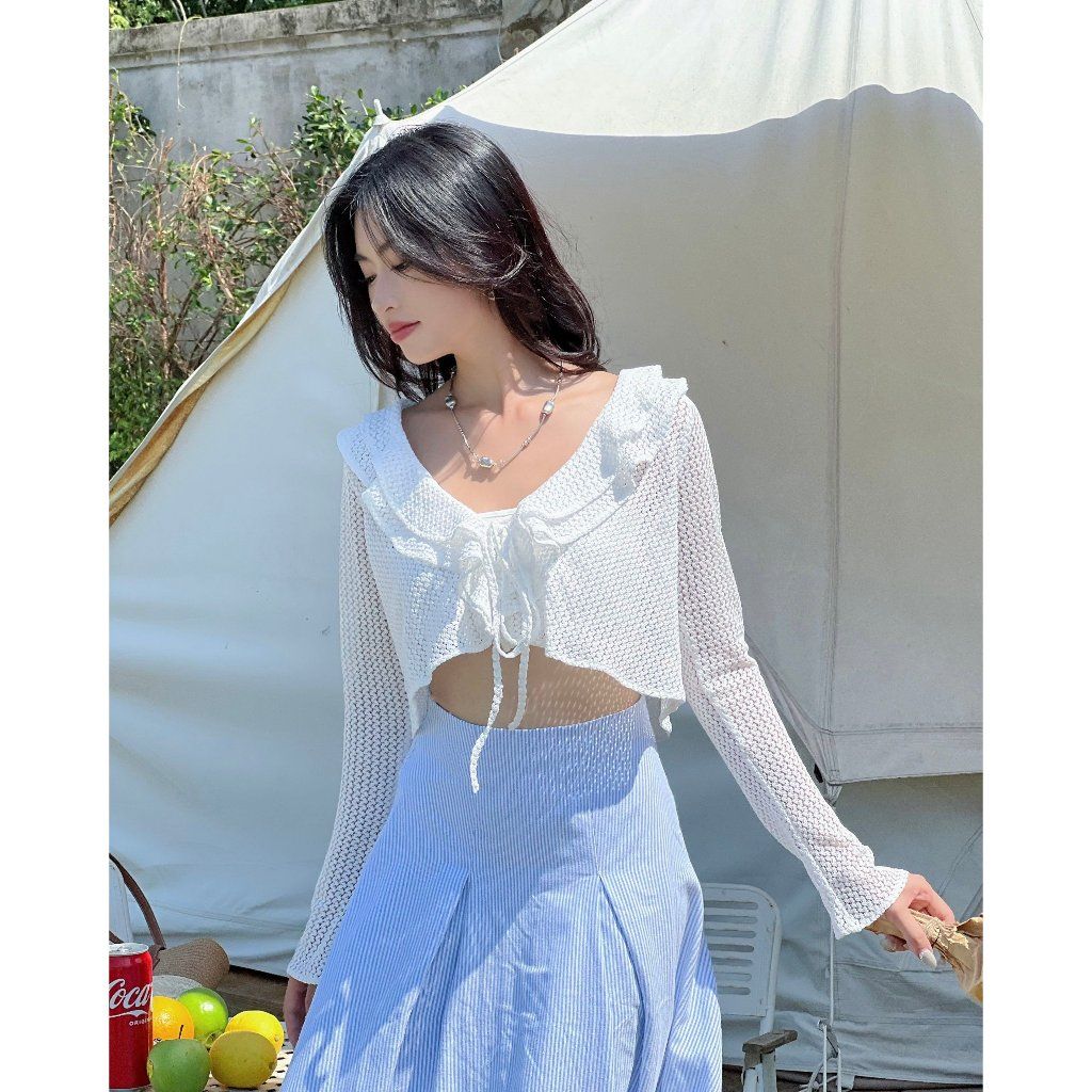 Set Áo Cardigan Nữ Dáng Croptop Kèm Áo Bra - HARRI TOP - GOÛT DE JUN