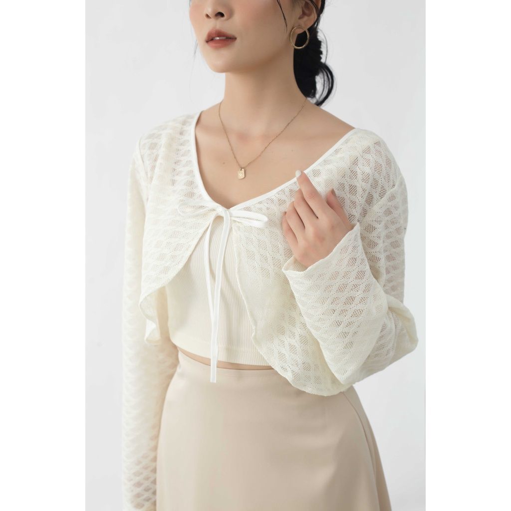 GOÛT DE JUN - Áo khoác cardigan dáng croptop nữ - Donna Top