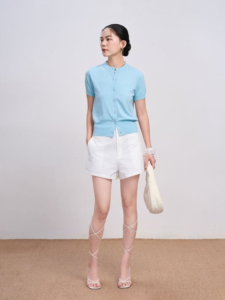 Quần Short Nữ PITSEK Lưng Cao Basic Tôn Dáng GOÛT DE JUN