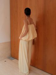 (Bán Lẻ) Set Nữ SOROW  Áo 2 Dây Form Bí Phối Quần Ống Rộng GOÛT DE JUN