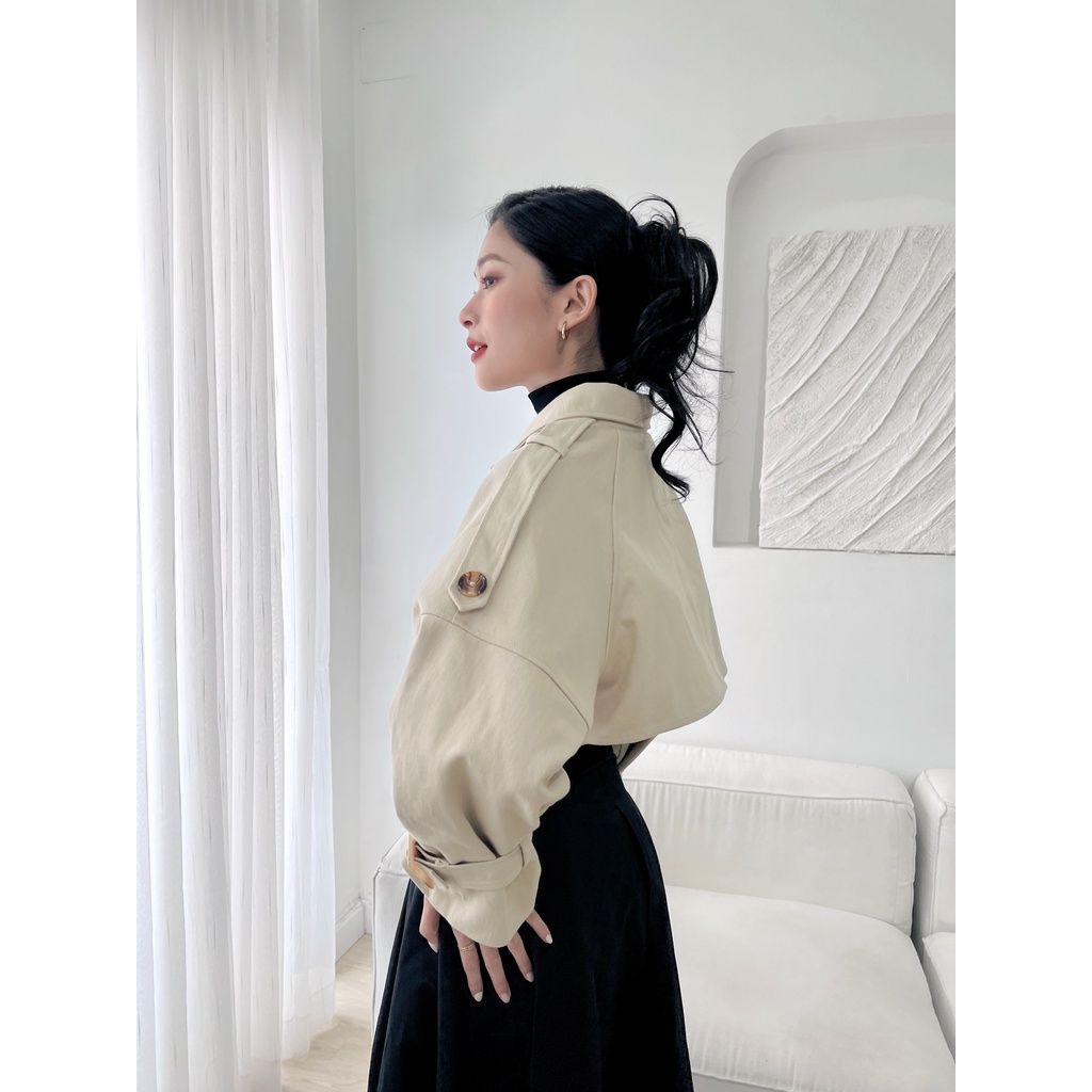 GOÛT DE JUN - Áo khoác croptop nữ kaki - JOSIE JACKET