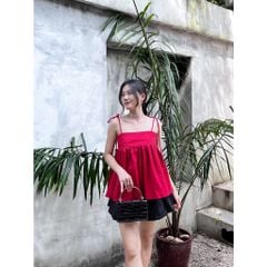 GOÛT DE JUN - Áo nữ thiết kế hai dây thắt nơ - JIAN TOP