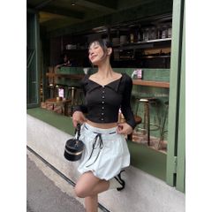 Chân Váy Nữ Thiết Kế Dáng Bí Ngắn Thắt Nơ Năng Động - JOLIC SKIRT - GOÛT DE JUN